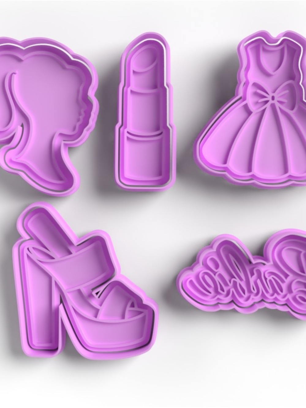 Barbie cookie cutter set
